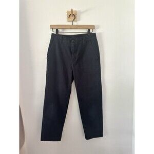 VINCE Utility Ankle Pants Womens Sz 6 Washed Navy Chino Trouser Cotton Preppy